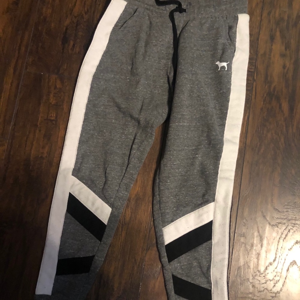 Pink grey sweatpants